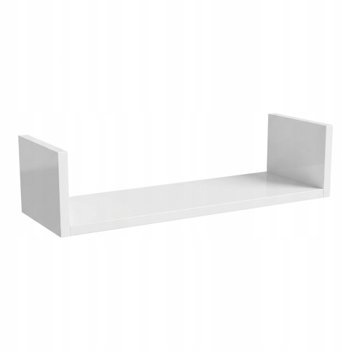Półka wisząca ścienna regał na ksiązki i fotografie do salonu biała 60 cm