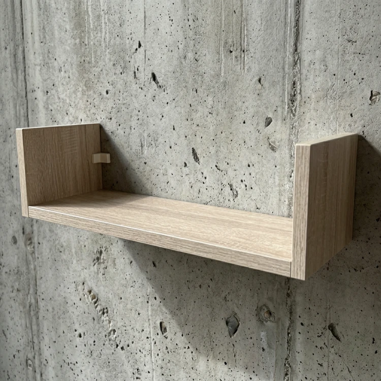 Półka wisząca ścienna zestaw 2 półek na książki dąb sonoma 2x60 cm