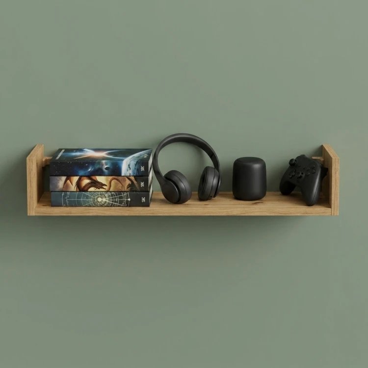 Półka wisząca ścienna na książki i fotografie do salonu  80 cm artisan